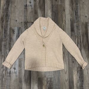 Bass Women’s Tan Chunky Button Up Cardigan M